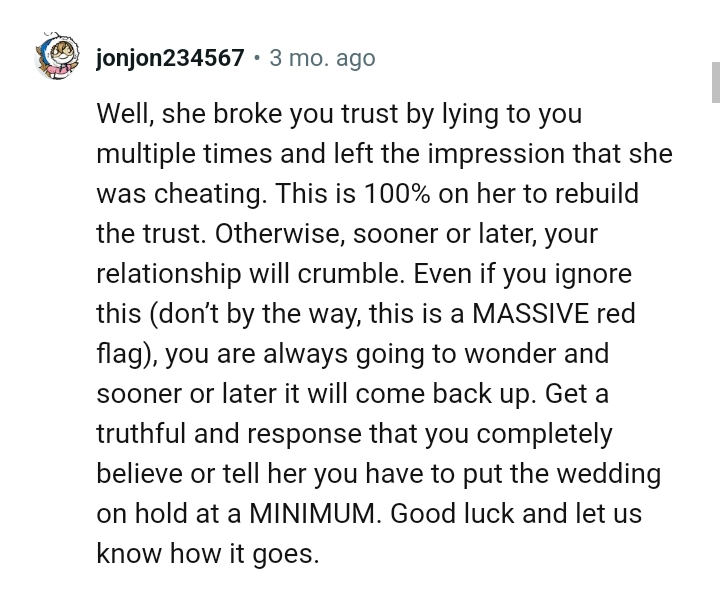 The OP Should Get a Truthful Response