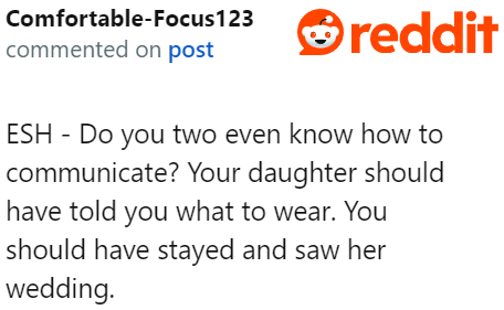 The OP didn't have to leave.