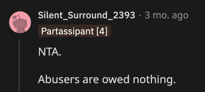 What she did to their younger sister should have been the event that made their family cut ties with her