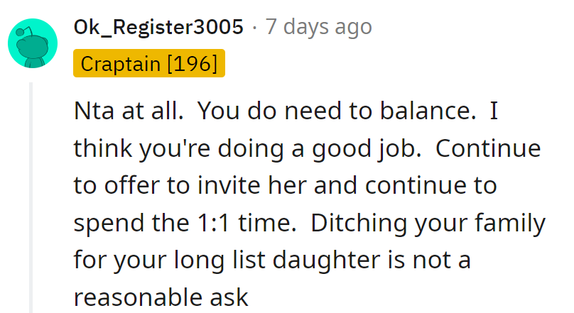 Dad's juggling act: invites open, 1:1 time rolling. Sorry, 'Long Lost Daughter,' family isn't for ditching.
