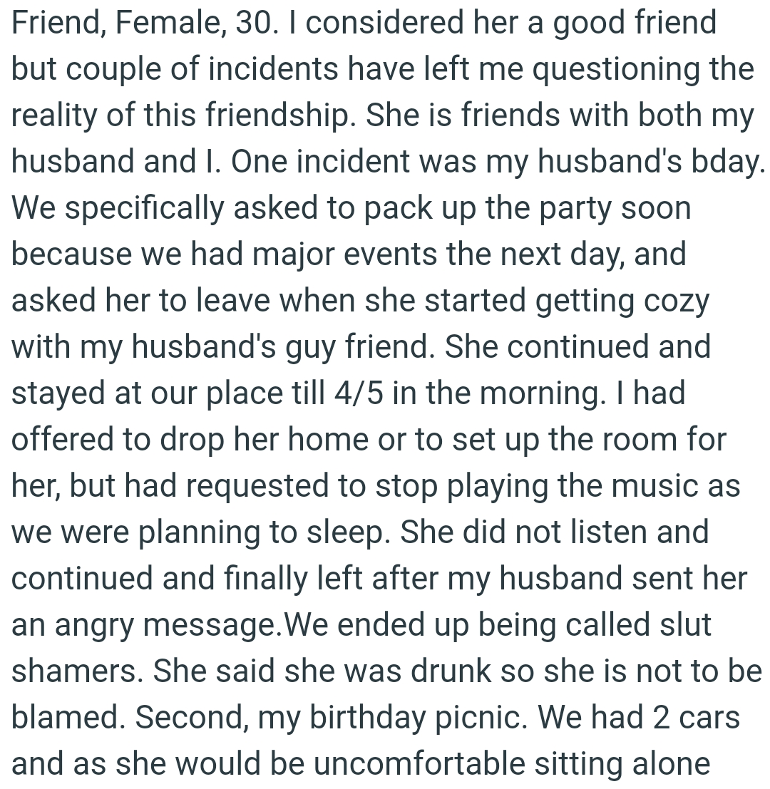 They specifically asked to pack up the party soon because they had major events