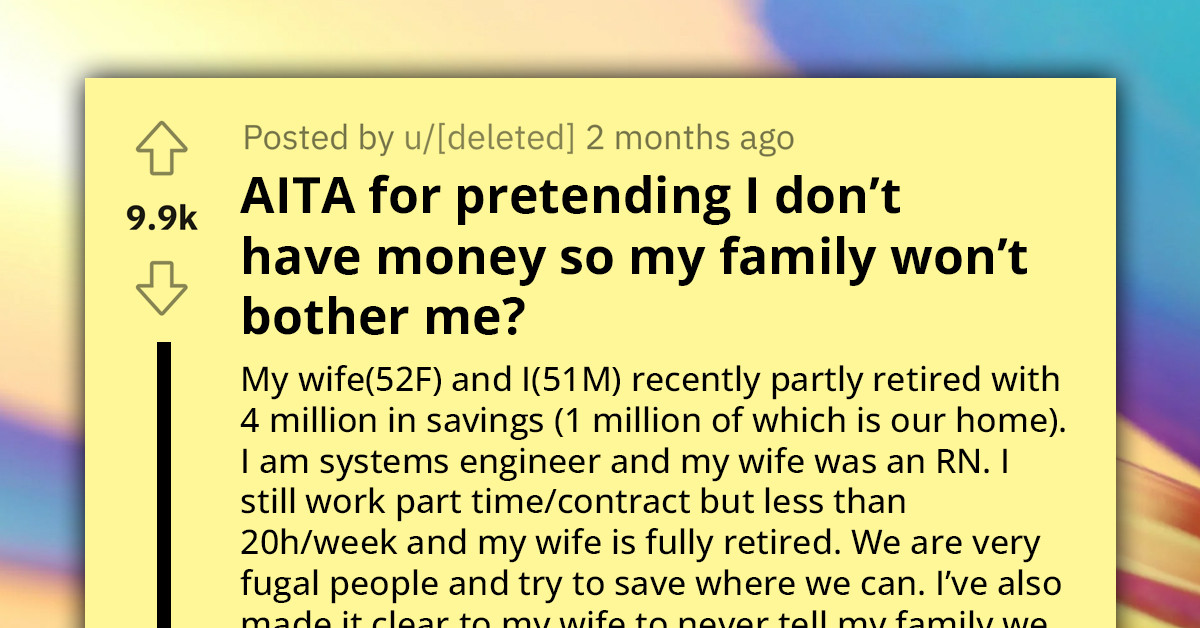 Husband And Wife Save $4 Million To Retire Early, His Financially Irresponsible Parents Found Out And Are Berating Him For Not Lending Them Money
