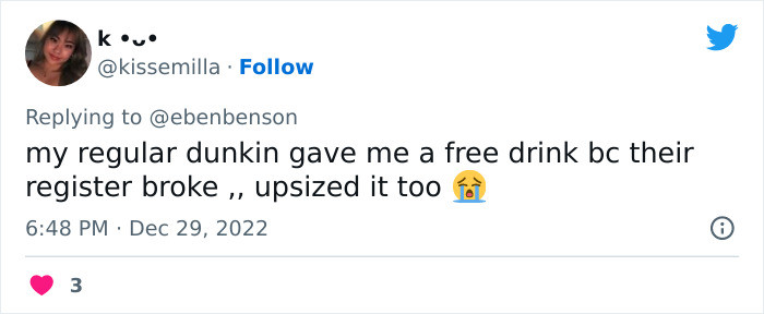 19. Free drinks