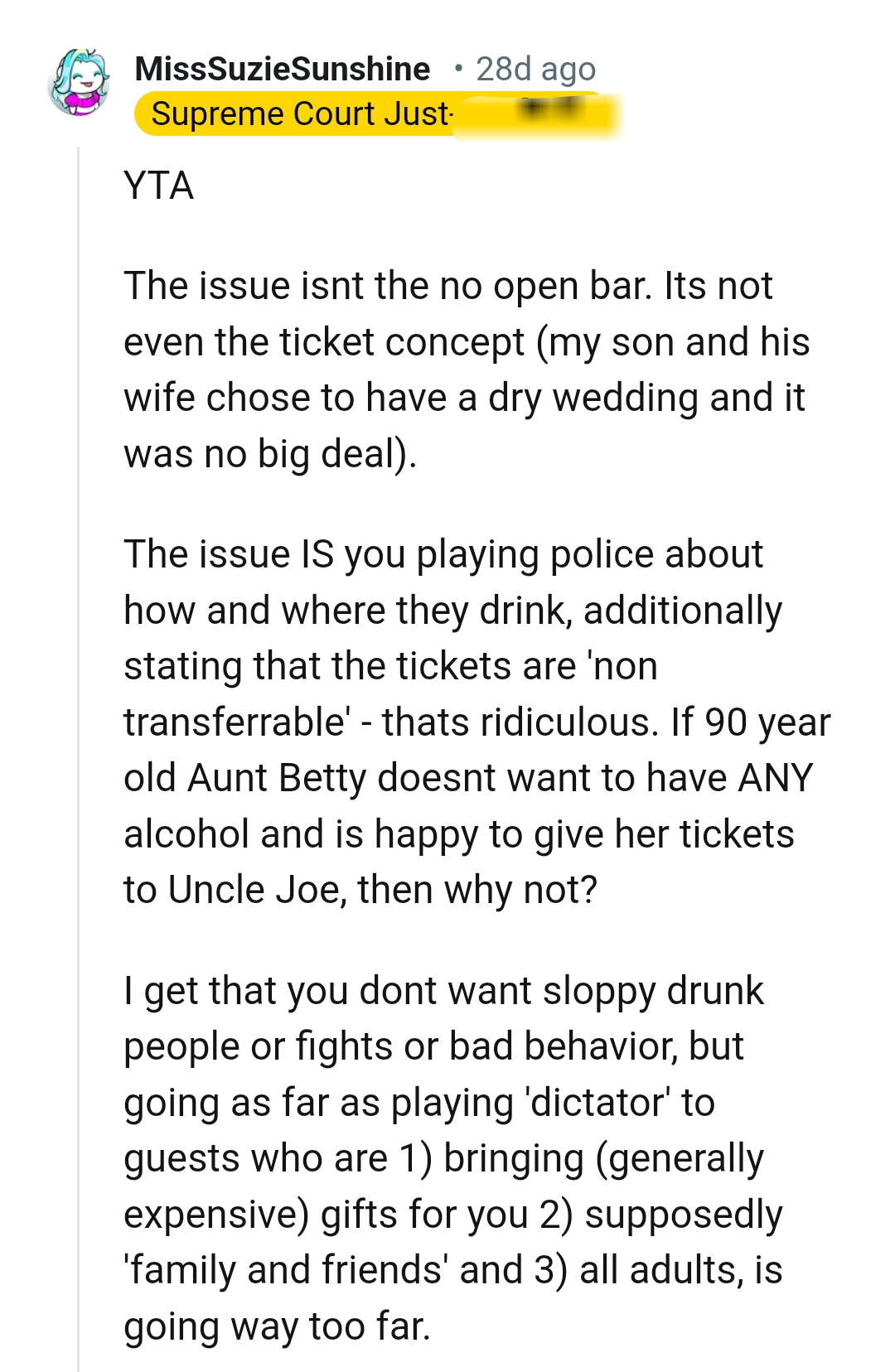 The tickets are non-transferable