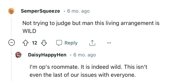 OP Needs to Make a Separate Post to Discuss Their WILD Living Arrangement