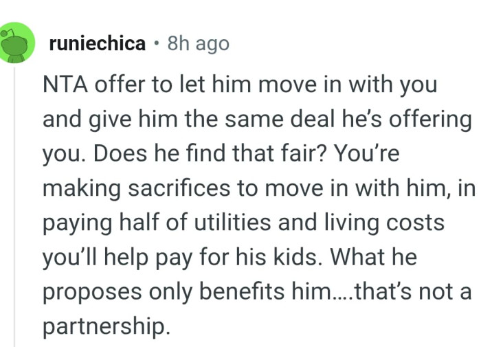 That is not a partnership