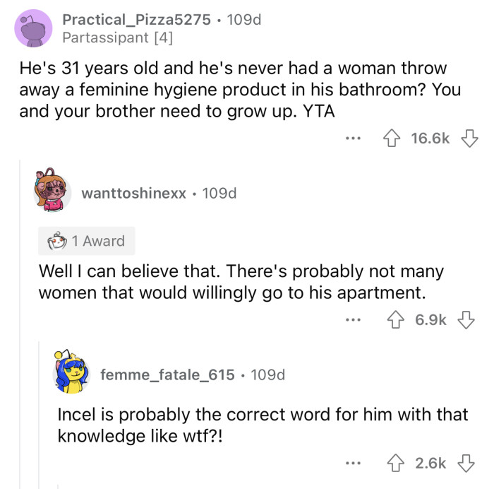 OP and his brother both need to grow up.