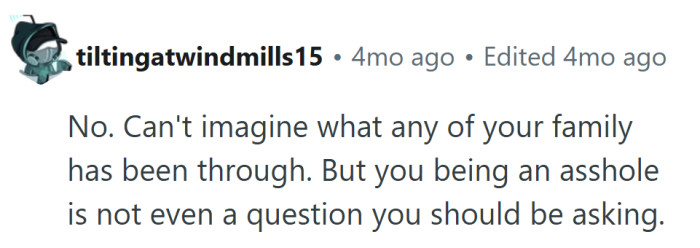 A rare mix of compassion and firmness: grief explains a lot, but it doesn’t excuse everything.