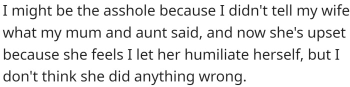 OP has offered the following explanation for why they think they might be the a-hole: