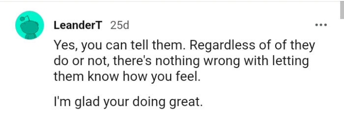 There's nothing wrong with the OP letting them know how he feels