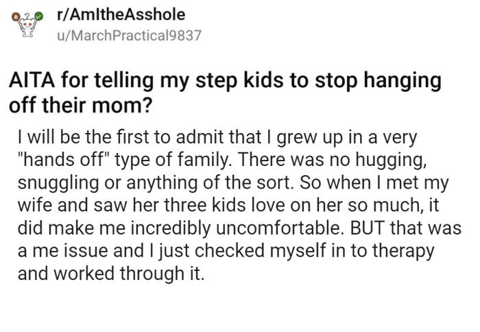 OP says he grew up in a 