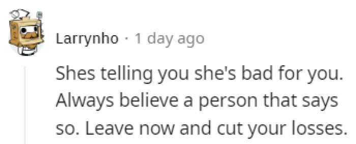 Sound advice right here