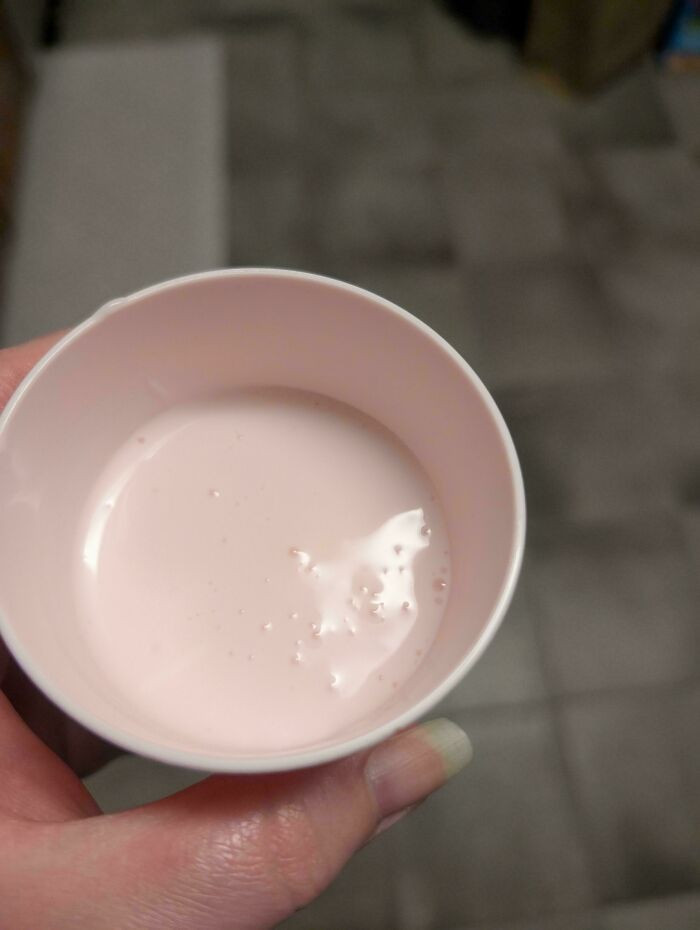 "This Cup And This Yogurt Drink Are Almost The Exact Same Color"