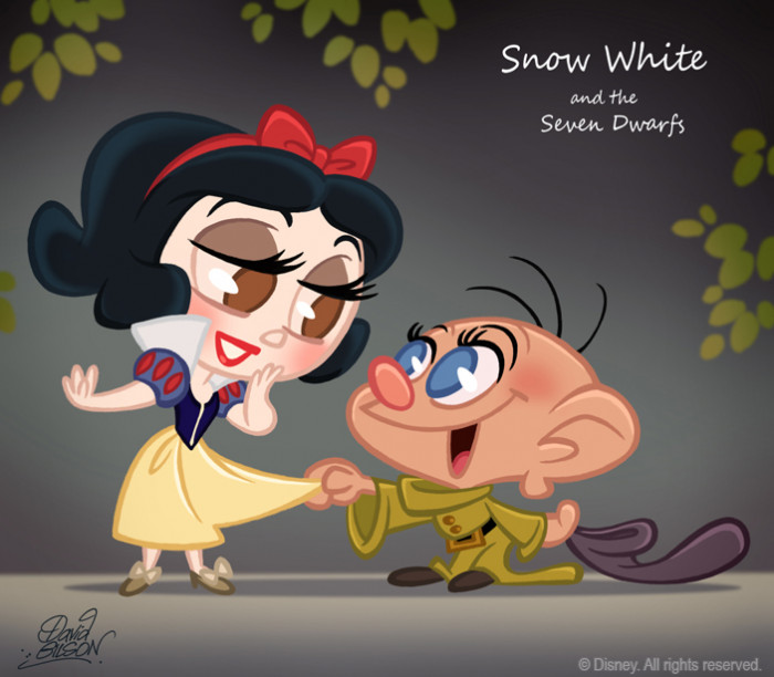 35. The Chibi Style Version of Snow White and the Seven Dwarfs