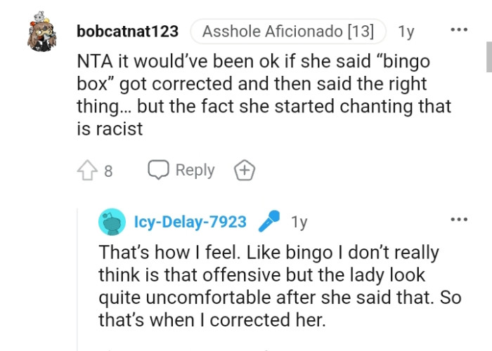 She even started chanting it