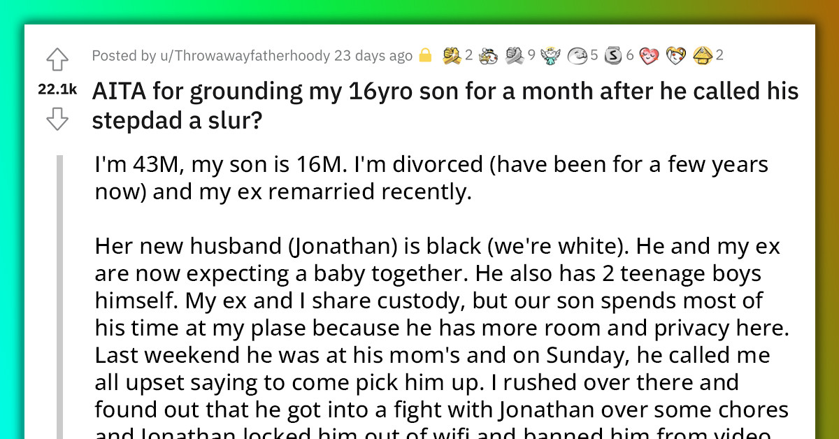 Man Punishes His Son For Calling His Stepdad The N-Word, But The Teen Has Some Supporters In The Family