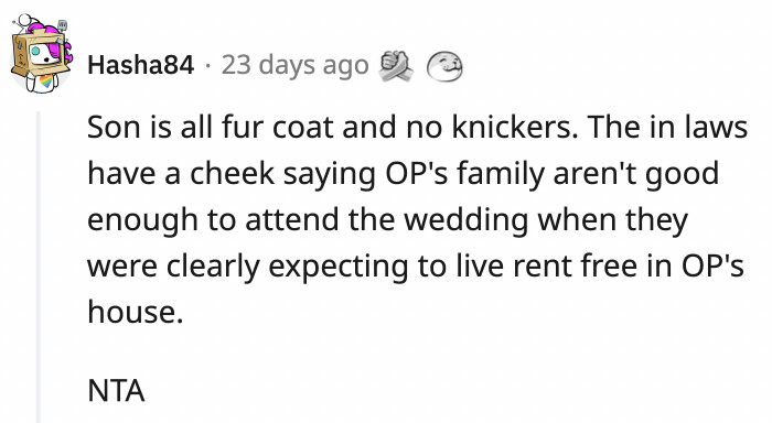 That's a rickety table they are standing on to look down on OP and their family