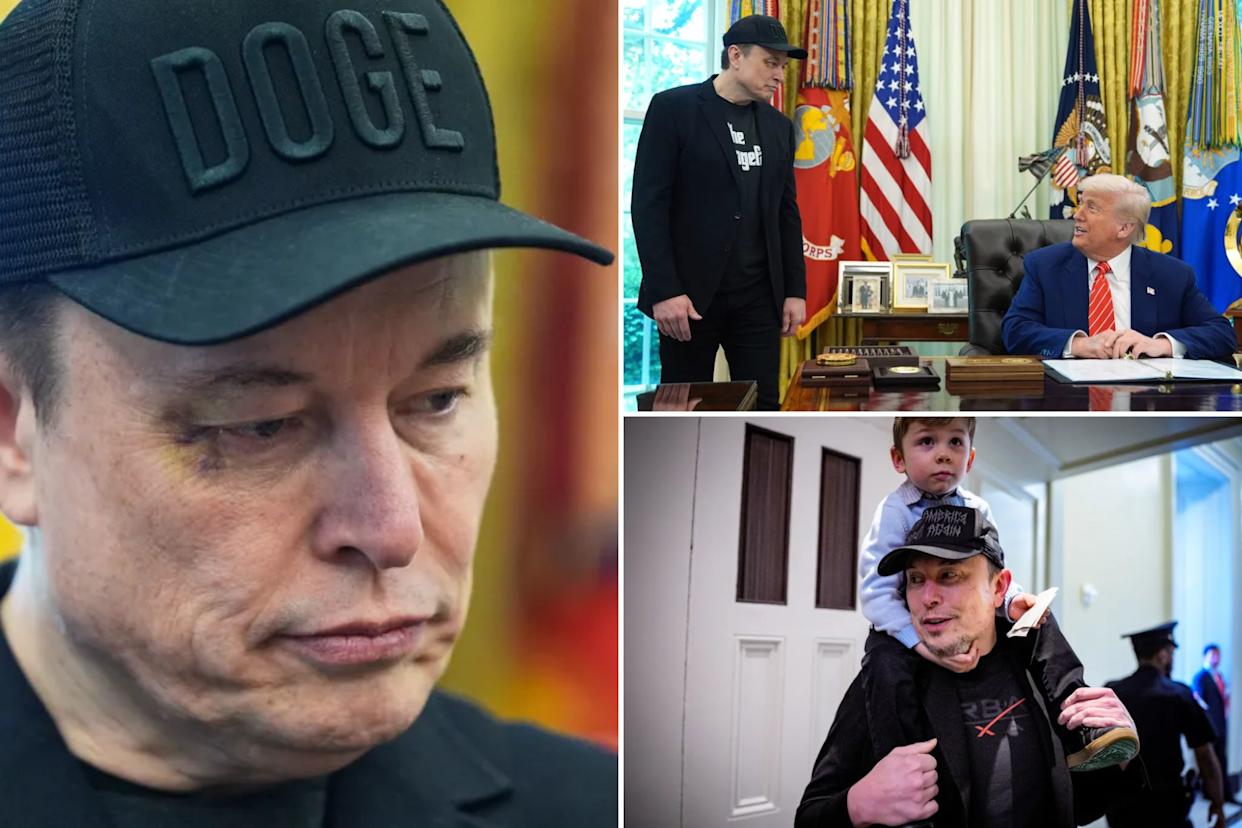 Musk blamed his black eye on playful punches from his son X.