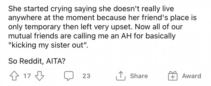 Ana started crying and left the house very upset.