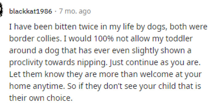 This most definitely shows that people are on OP's side and think she's doing the right thing here.