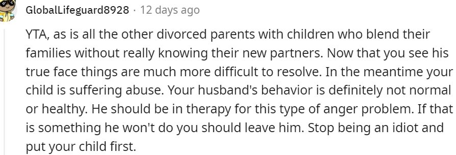 23. Your child is suffering abuse