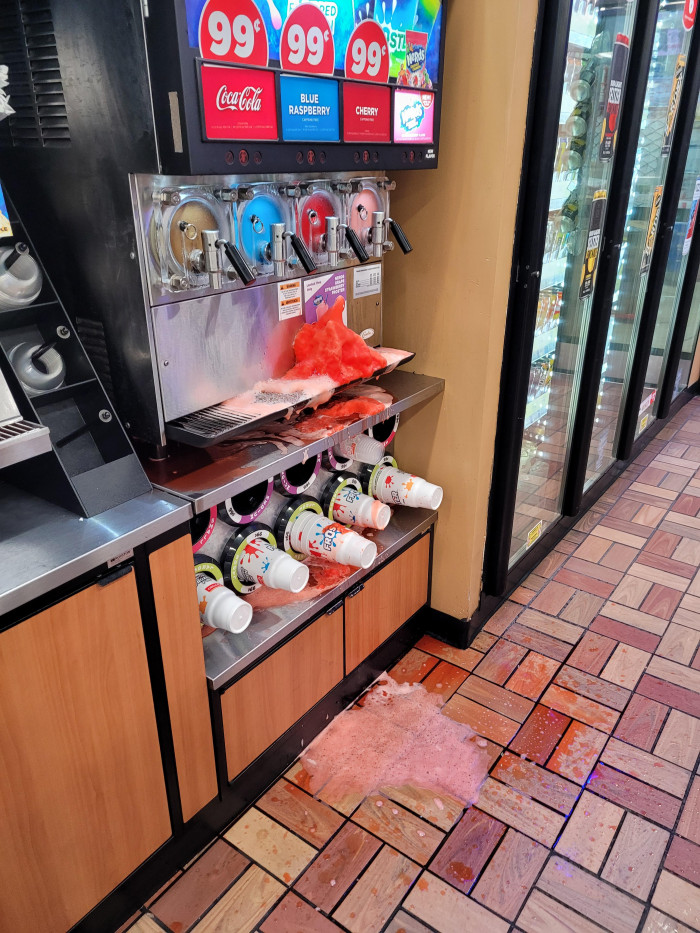 12. Drunk girl left my froster machine running