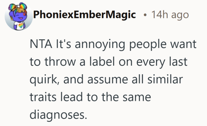 The frustration comes through clearly, being understood should not mean being boxed in.