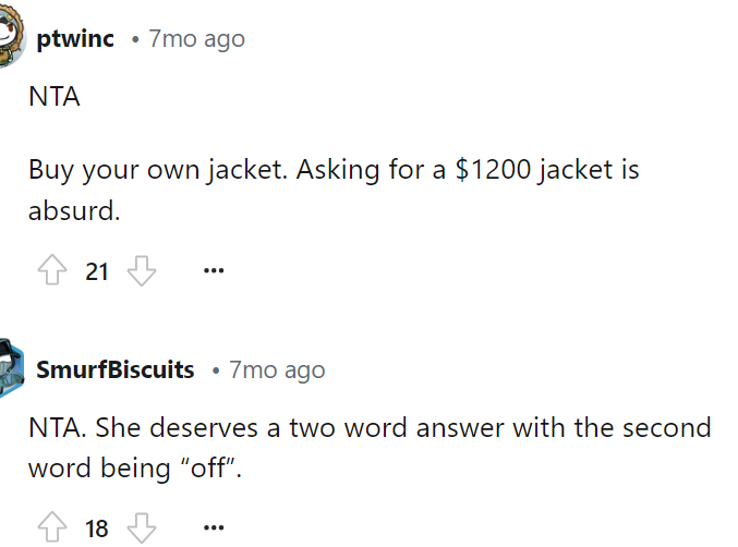 Everyone seems to think that OP is NTA here, and we definitely agree with them because he's not in the wrong at all.