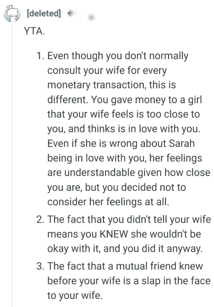 This Redditor had to list it all out