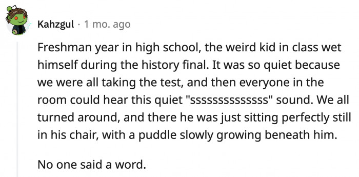 19. Maybe he was thinking if he doesn't move nobody will notice