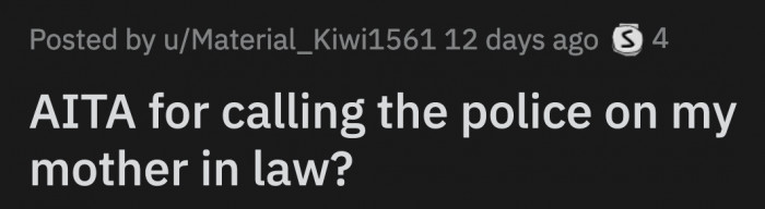 She was in the room with her MIL when OP went to the bathroom