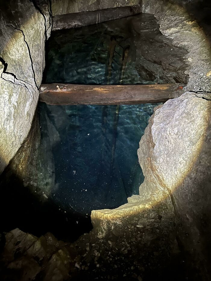 9. After Walking 50m In To A Narrow, 150 Year Old Gold Mine, This Vertical Shaft Emerges
