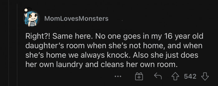 That's the least any parent could do.