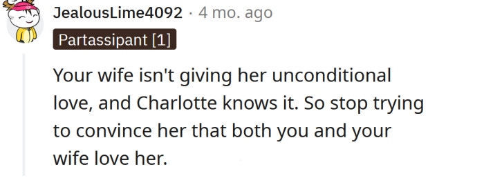 That's not unconditional love.