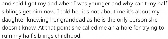 He told her father that, and he received a pretty nasty reaction from his girlfriend.