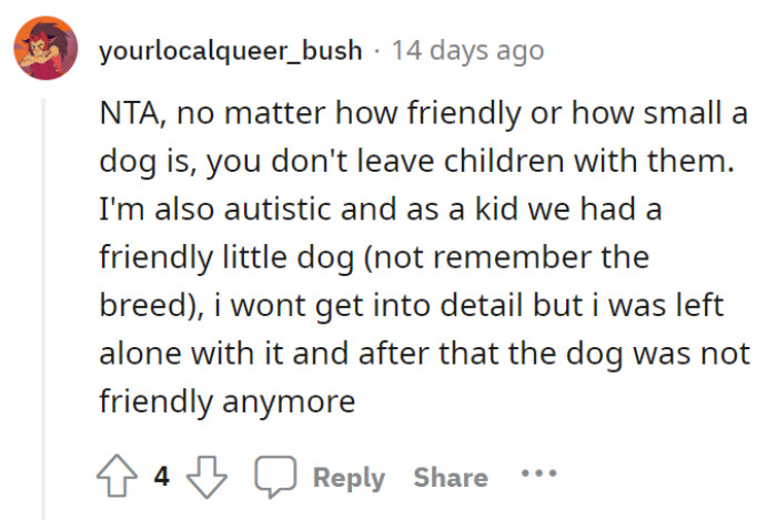 Well said. Let’s not create trauma for the kid.