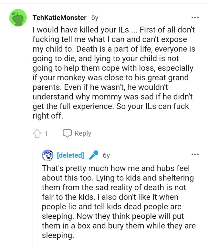 He wouldn't understand why mommy was sad