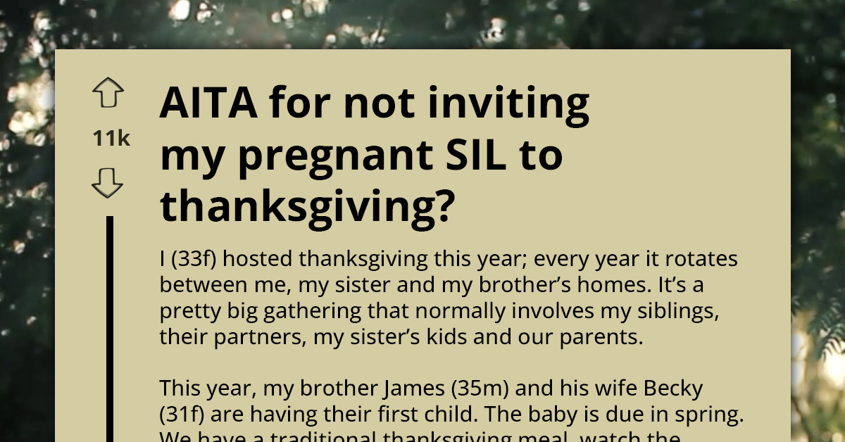 Pregnant Woman Drafts List Of “Necessary” Demands To Guarantee Her Comfort At Family Thanksgiving, Ends Up Getting Uninvited