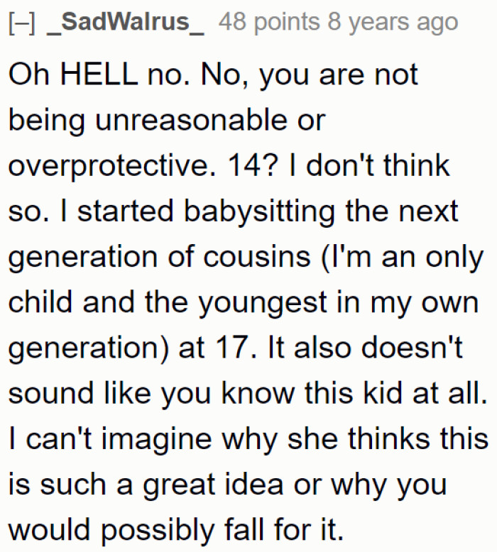 Why Does the Manager Think It's Totally Fine for Her Young Teen to Watch Over a Toddler?