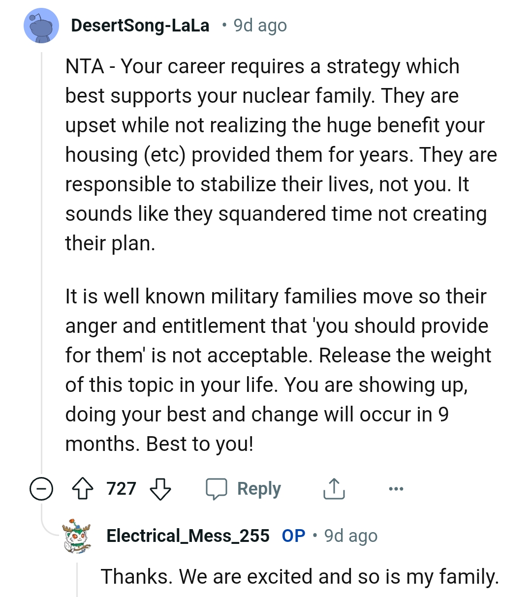 Expecting the OP to Provide for Them Is Not Acceptable