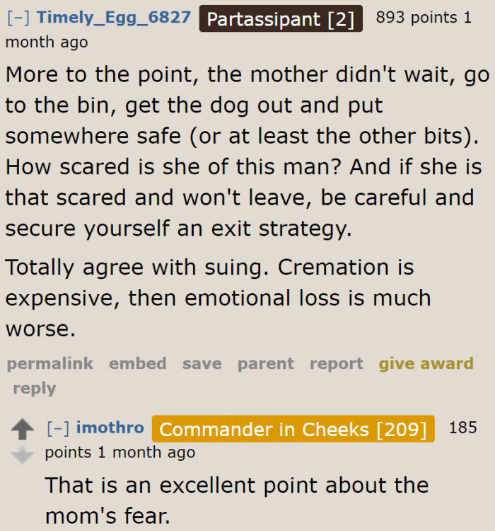 The community wants the OP to sue the guy.