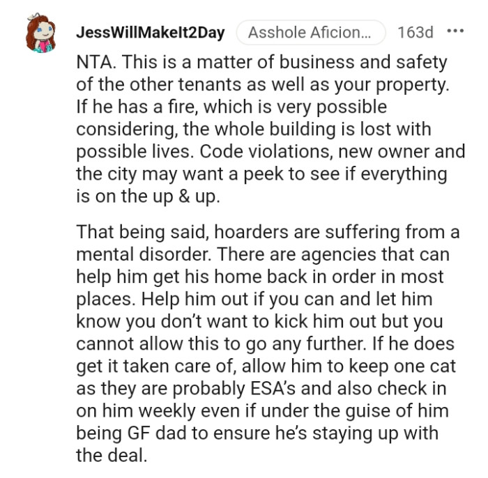 It's a matter of business and safety