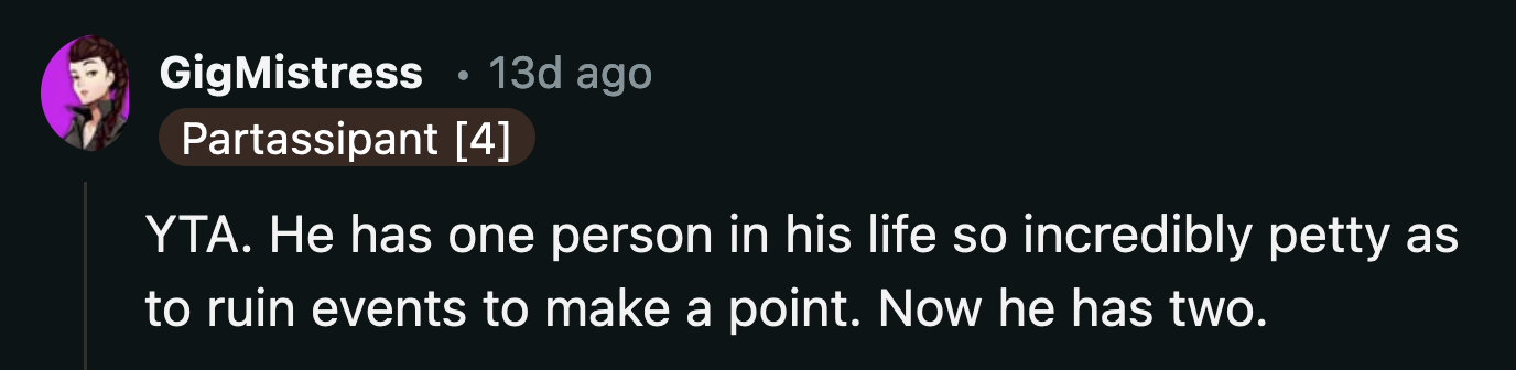 OP should rethink whether he wants to be this person in his boyfriend's life.