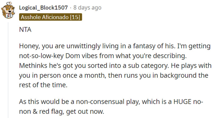 Red flags everywhere.