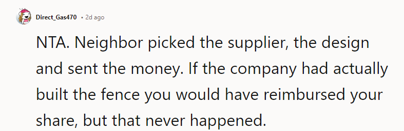 Neighbor Picked the Supplier, the Design, and Sent the Money.