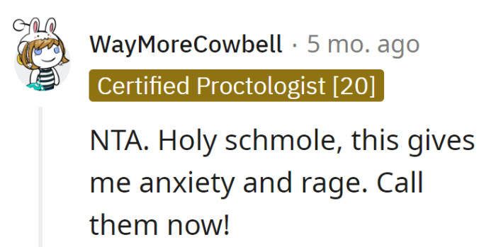 Time to make that call before the anxiety-rage show goes prime time!