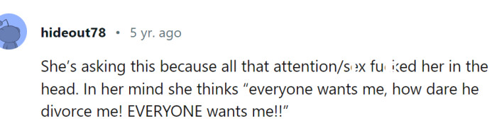 This could be the answer to her motivation: