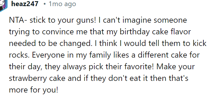 If they don't like it, they don't have to eat it