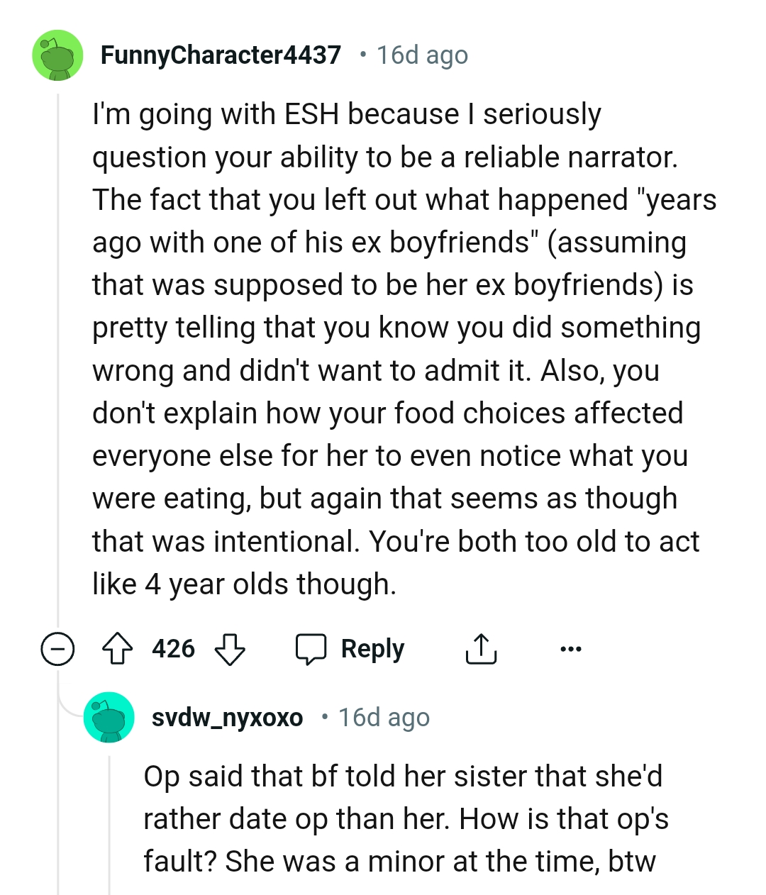 The OP left out what happened years ago