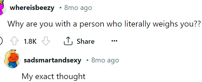 Redditors were curious as to why OP was with him